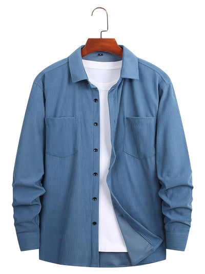 Cardigan in Velluto a Coste Casual