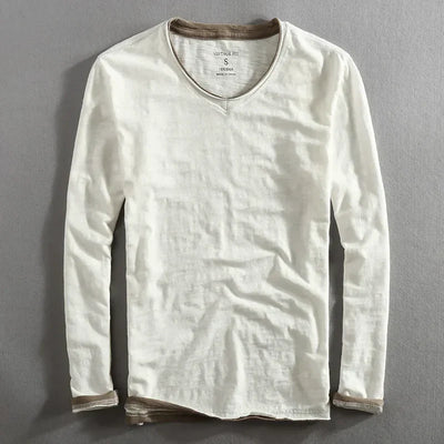 T-Shirt Vintage a Maniche Lunghe di Parigi