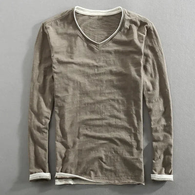 T-Shirt Vintage a Maniche Lunghe di Parigi