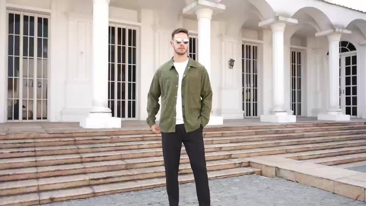 Cardigan in Velluto a Coste Casual
