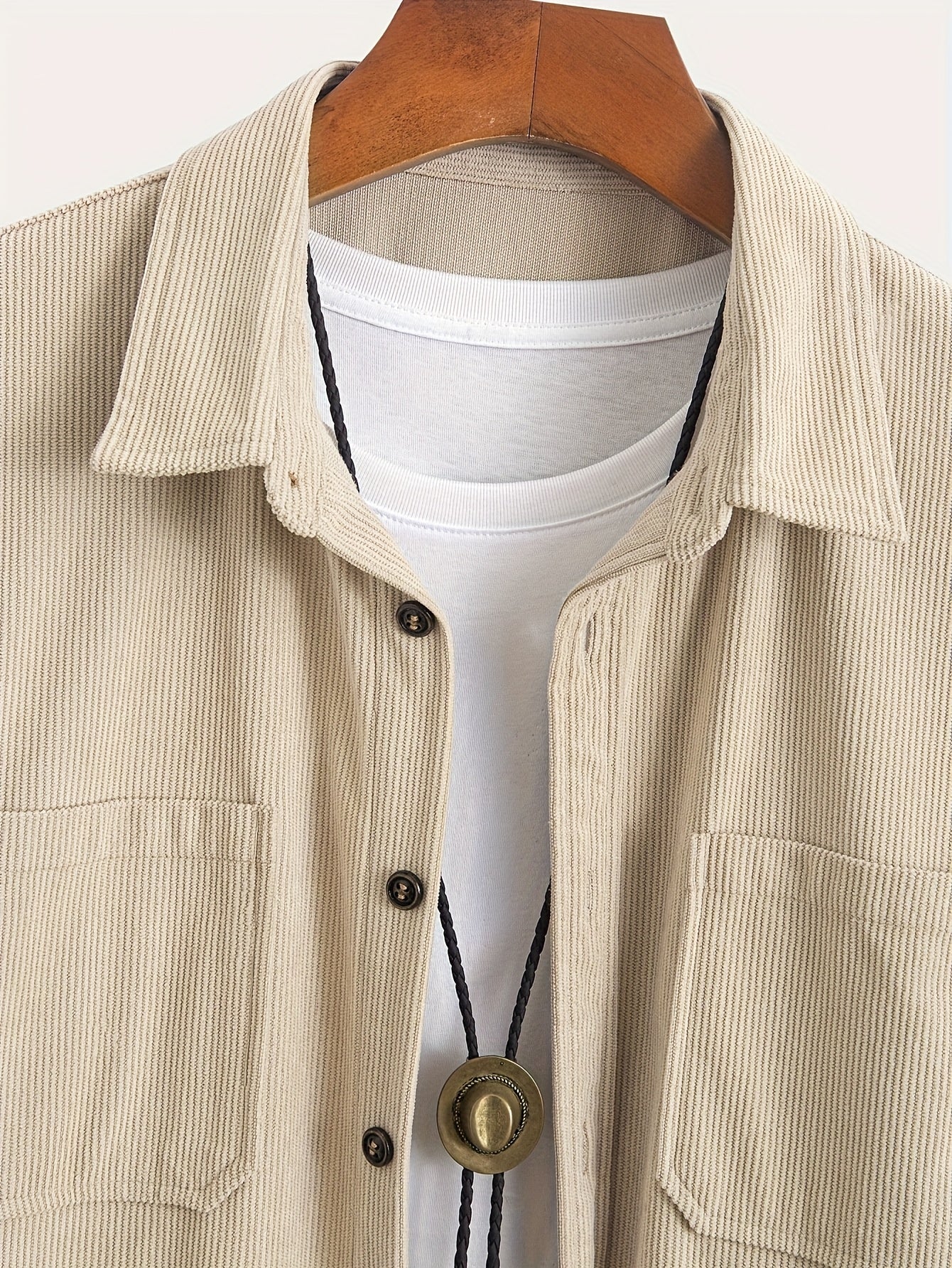 Cardigan in Velluto a Coste Casual