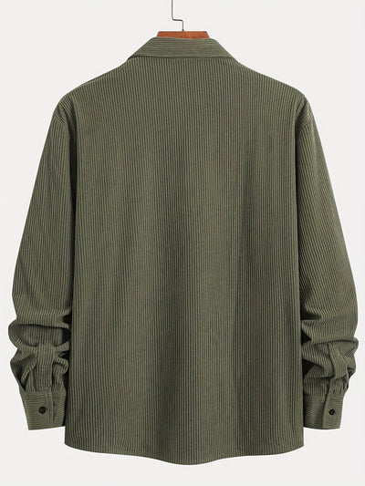Cardigan in Velluto a Coste Casual