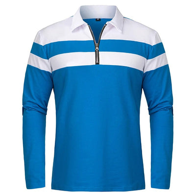 Maglione Elegante a Strisce con Zip