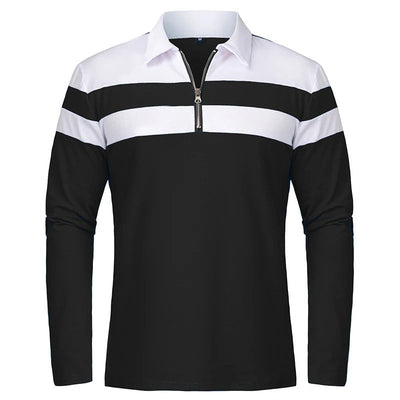 Maglione Elegante a Strisce con Zip