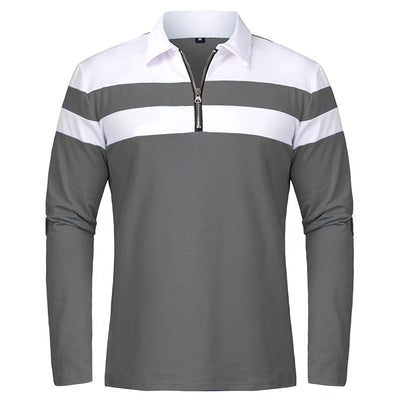 Maglione Elegante a Strisce con Zip