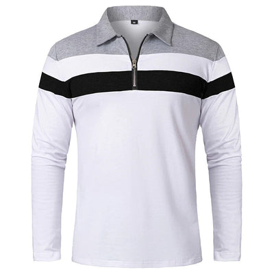 Maglione Elegante a Strisce con Zip