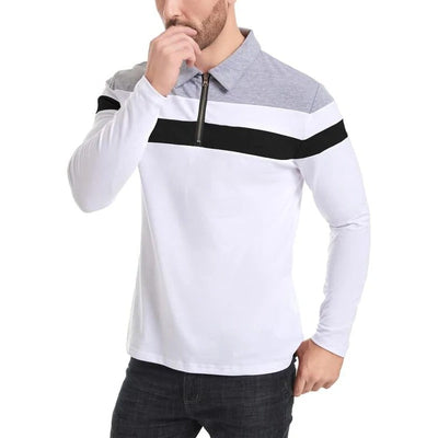 Maglione Elegante a Strisce con Zip