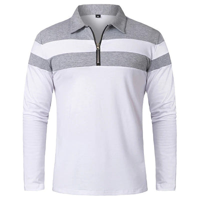 Maglione Elegante a Strisce con Zip