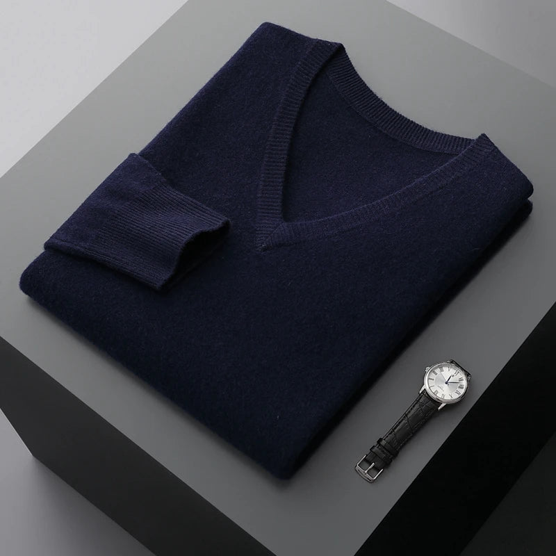 Maglione V-Neck in Lana