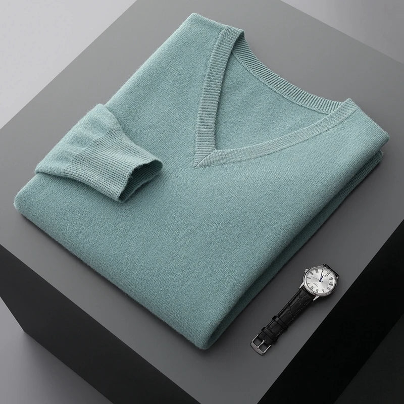 Maglione V-Neck in Lana
